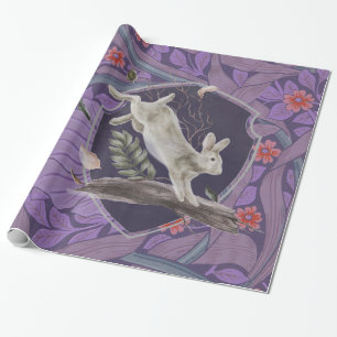 William Morris Forest Rabbit Floral Art Nouveau Geschenkpapier