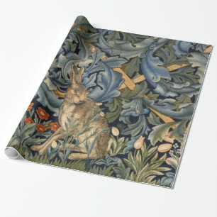 William Morris Forest Rabbit Floral Art Nouveau Geschenkpapier