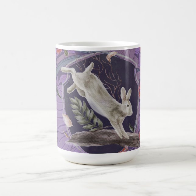 William Morris Forest Rabbit Floral Art Nouveau Kaffeetasse (Mittel)