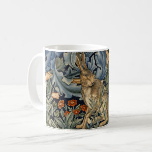 William Morris Forest Rabbit Floral Art Nouveau Kaffeetasse