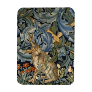 William Morris Forest Rabbit Floral Art Nouveau Magnet