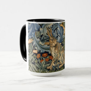 William Morris Forest Rabbit Floral Art Nouveau Tasse