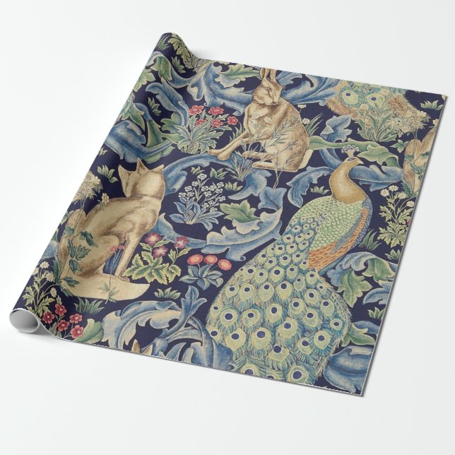 William Morris Forest Rabbit Geschenkpapier (Ungerollt)