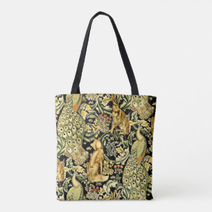 William Morris Forest Tapestry Fox Hare Peacock