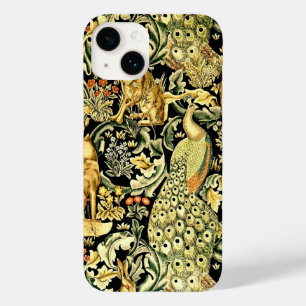 William Morris Forest Tapestry Fox Hare Peacock Case-Mate iPhone 14 Hülle