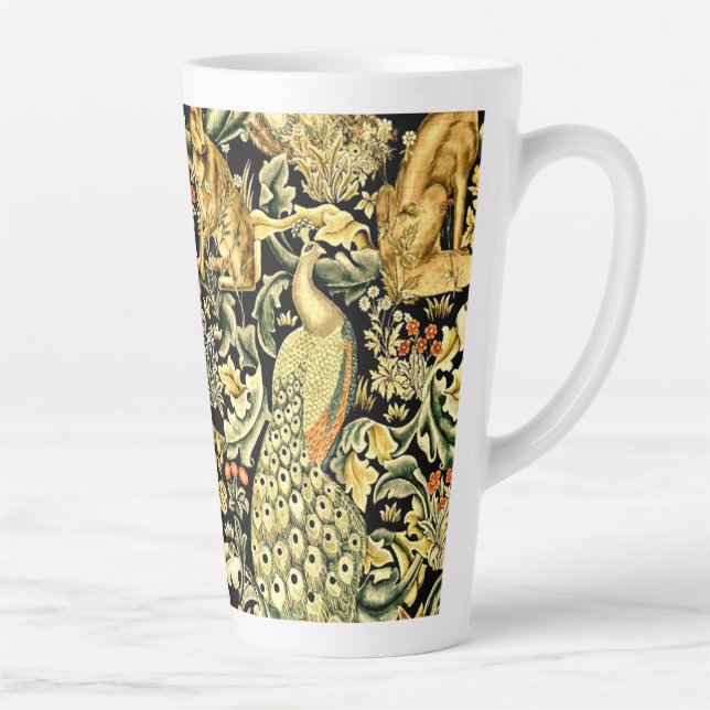 William Morris Forest Tapestry Fox Hare Peacock Milchtasse (Rechts)
