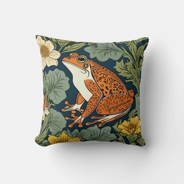 William Morris Froschinspiration Kissen (Vorderseite)
