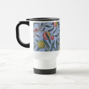 William Morris Frucht Granatapfel Blau Ornament Reisebecher