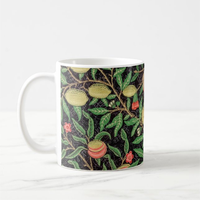 William Morris Frucht Granatapfel Blumenmuster Kaffeetasse (Links)