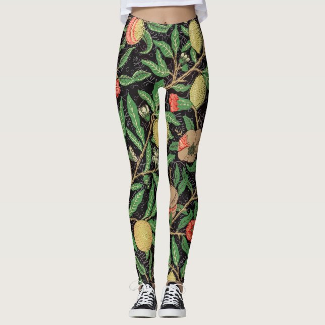 William Morris Fruchtmuster Vintag Leggings (Vorderseite)
