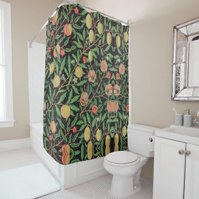 William Morris Fruchtmuster Vintage Duschvorhang (Beispiel)