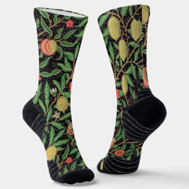 William Morris Fruchtmuster Vintage Socken (Gewinkelt)