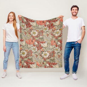 William Morris Frühling Compton Blume Vintage Rot Fleecedecke