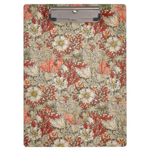 William Morris Frühling Compton Blume Vintage Rot Klemmbrett