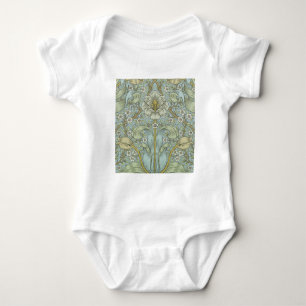William Morris Frühlingsdickicht: Antike Blumenmus Baby Strampler