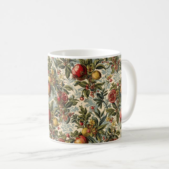 William Morris Fruit Pomegranat-Muster Kaffeetasse (VorderseiteRechts)