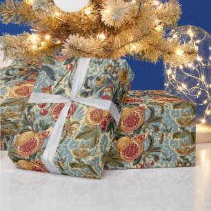 William Morris Fruit Pomegranate Blumenmuster Geschenkpapier