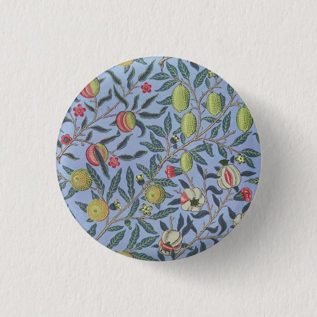 William Morris Fruit Pomegranate Button (Vorderseite)