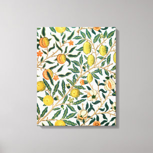 William Morris Fruit Pomegranate Weißer Ornament Leinwanddruck