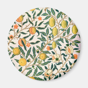 William Morris Fruit Pomegranate Weißer Ornament Magnet