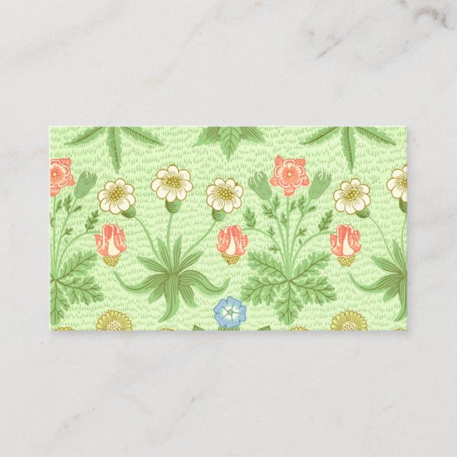 William Morris-Gänseblümchen-Muster Visitenkarte (Vorderseite)