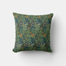 WILLIAM MORRIS GARDEN DARK GREEN FLORAL 8 KISSEN