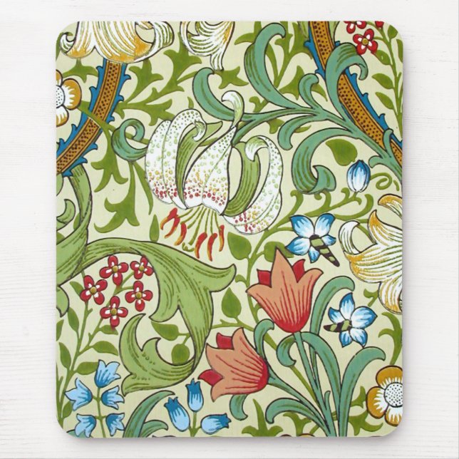 William Morris Garden Lily Wallpaper Mousepad (Vorne)