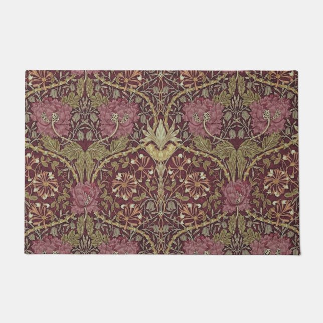 William Morris, Geißblatt, florales Muster, Kunst Fußmatte (Vorderseite)