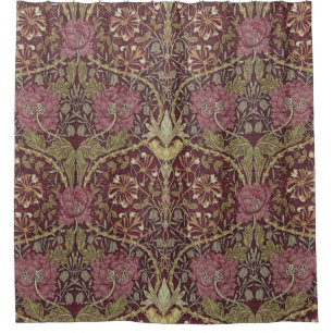 William Morris, Geißblatt, mit Blumen. Muster, Duschvorhang