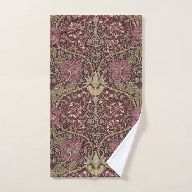 William Morris, Geißblatt, mit Blumen. Muster, Handtuch (Handtuch)