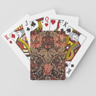 William Morris-Geißblatt-Muster Spielkarten