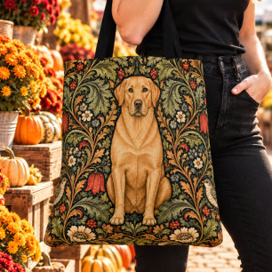 William Morris Gelber Lab Vintage Blumenmuster