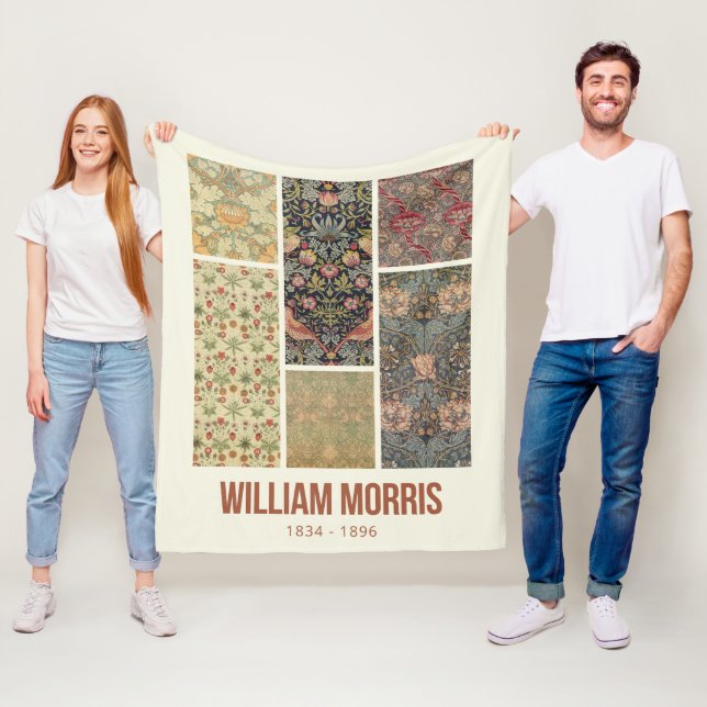 William Morris gesammelte Kunstmuster-Collage Fleecedecke (Beispiel)