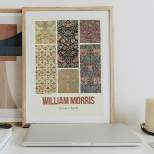 William Morris gesammelte Kunstmuster-Collage Poster