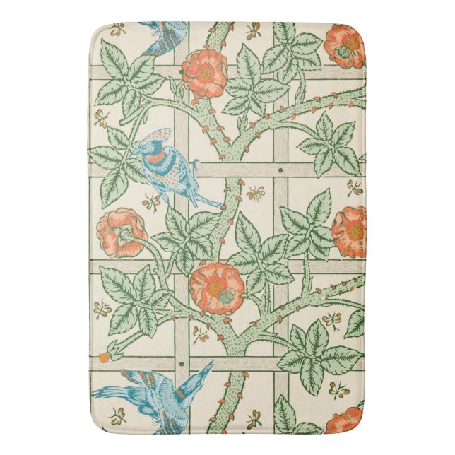 William Morris Gitter-Victorian-Tapete Badematte (Vorderseite Vertikal)