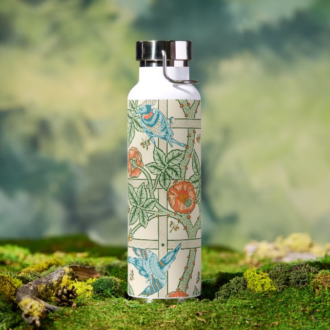 William Morris Gitter-Victorian-Tapete Trinkflasche (Außenbereich (gedreht))