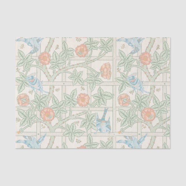 William Morris Gitter viktorianische Tapete Seidenpapier (Vorderseite)