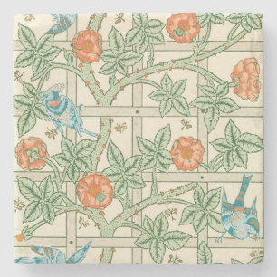 William Morris Gitter viktorianische Tapete Steinuntersetzer