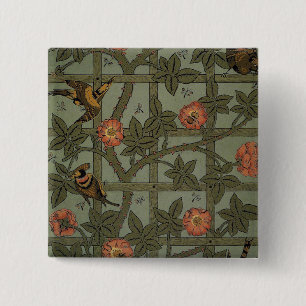 William Morris Gitter-Wallpaper-Kunst Button