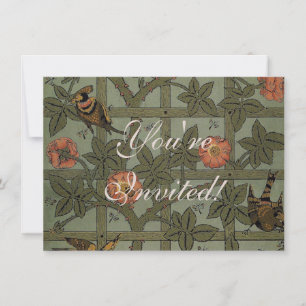 William Morris Gitter-Wallpaper-Kunst Einladung