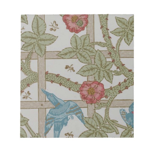 William Morris Gitter-Wallpaper-Kunst Notizblock (Vorderseite)