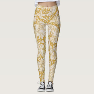 William Morris Gold Bachelors Button Floral Leggings
