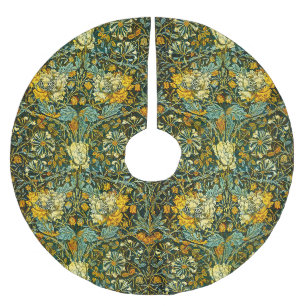 William Morris Gold Jelängerjelieber Blumentapete Polyester Weihnachtsbaumdecke