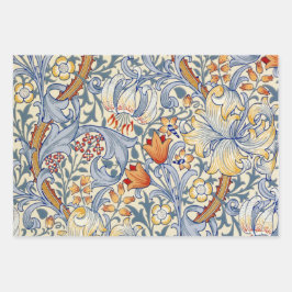 William Morris Gold Lily Viktorianisch Wallpaper Geschenkpapier Set
