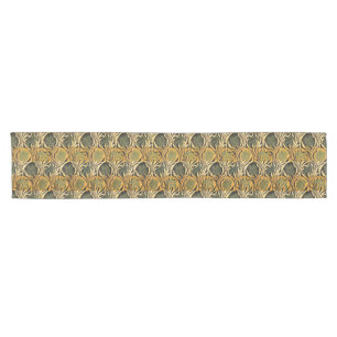 William Morris Gold-Tulpen-Lilien-Vintage-Wallpape Kurzer Tischläufer