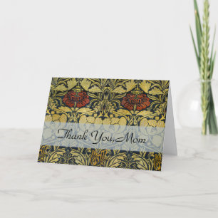 William Morris Gold-Tulpen-Rosen-Vintage-Wallpaper Dankeskarte