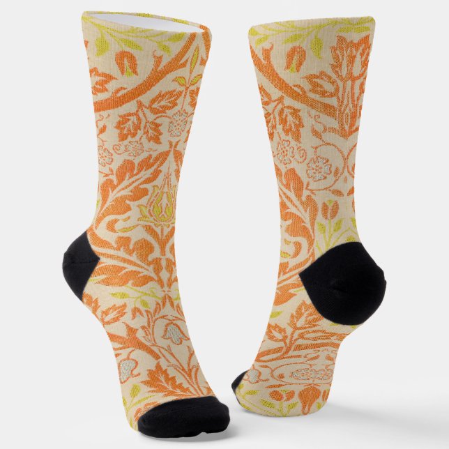 William Morris Golden Bough Muster Vintage Kunst Socken (Gewinkelt)