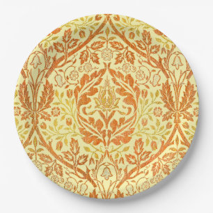 William Morris Golden Bough Orange Floral Art Pappteller