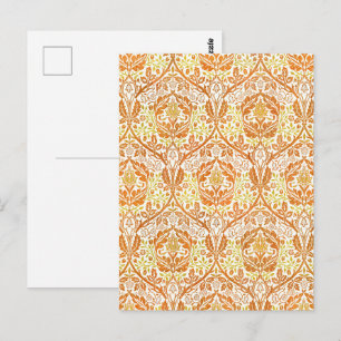 William Morris Golden Bough Orange Floral Art Postkarte
