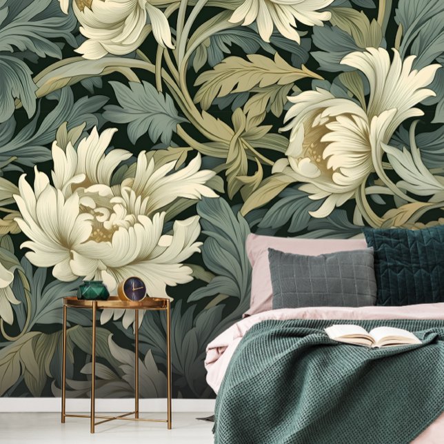 William Morris Golden Lilies Blumenmuster  Tapete (Von Creator hochgeladen)
